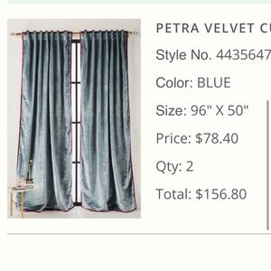 Anthropologie Petra velvet drapes (set of 2)